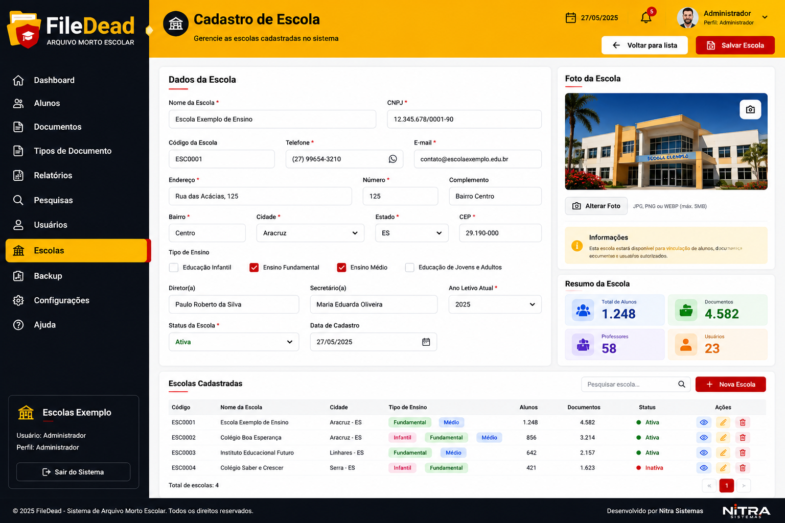 Sistema FileDead (Arquivo Morto)